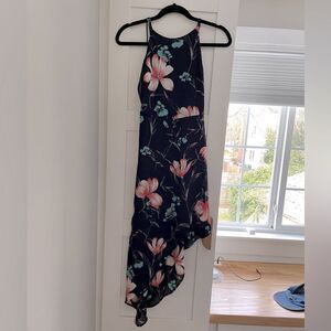 Lush by Nordstrom floral High Low Cross back dress